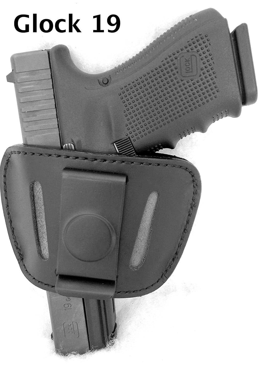 image of Don’t Tread on Me Premium Leather Ambidextrous Belt Slide Holster