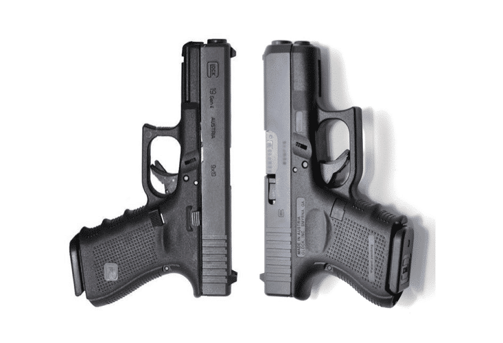 image of glock 19 vs 26