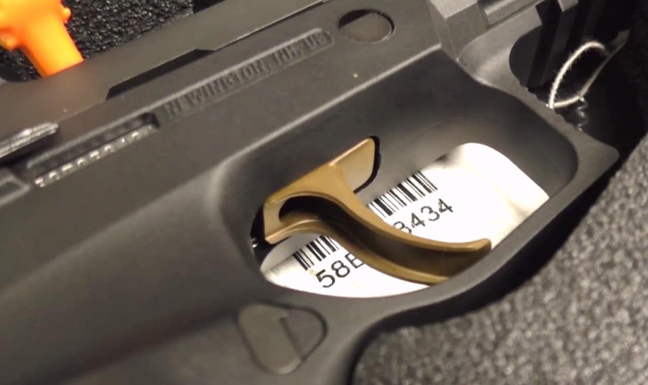 a picture of the SIG P320 upgraded trigger