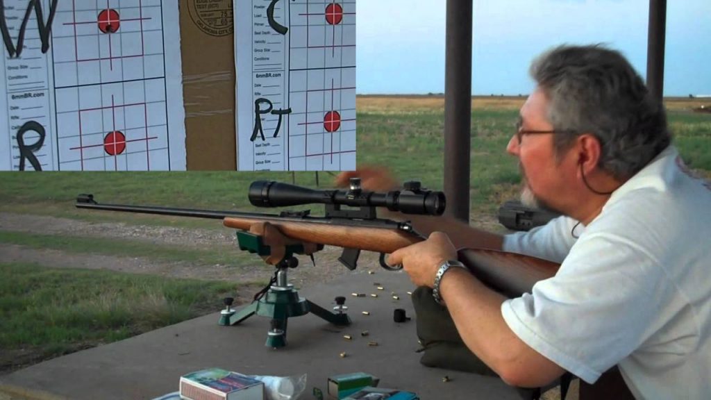 Man at the range testing 22lr target ammo