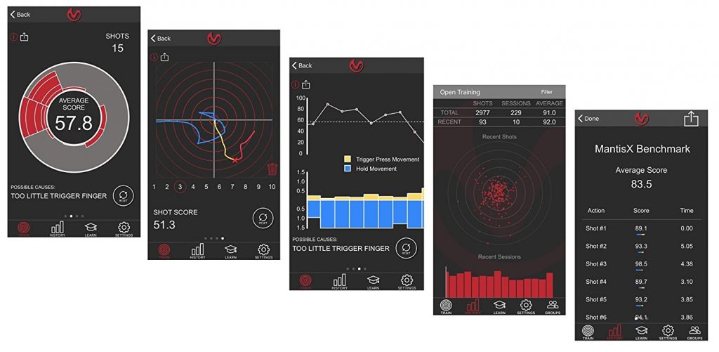 MantisX Laser FireArm Training System Modes