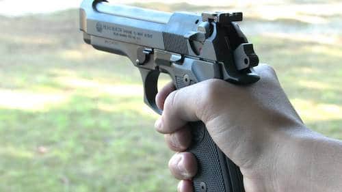 pointing a beretta m9