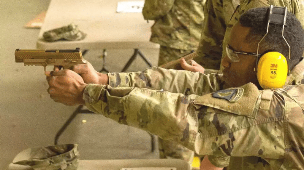 soldiers shooting in the MHS competition