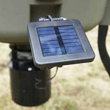 Deer feeder with solar panel