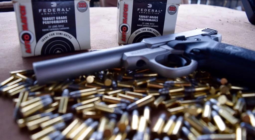 A S&W 22 with Federal .22 LR ammo