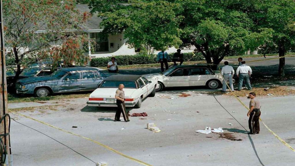 A picture of the aftermath of the 1986 Miami Shootout