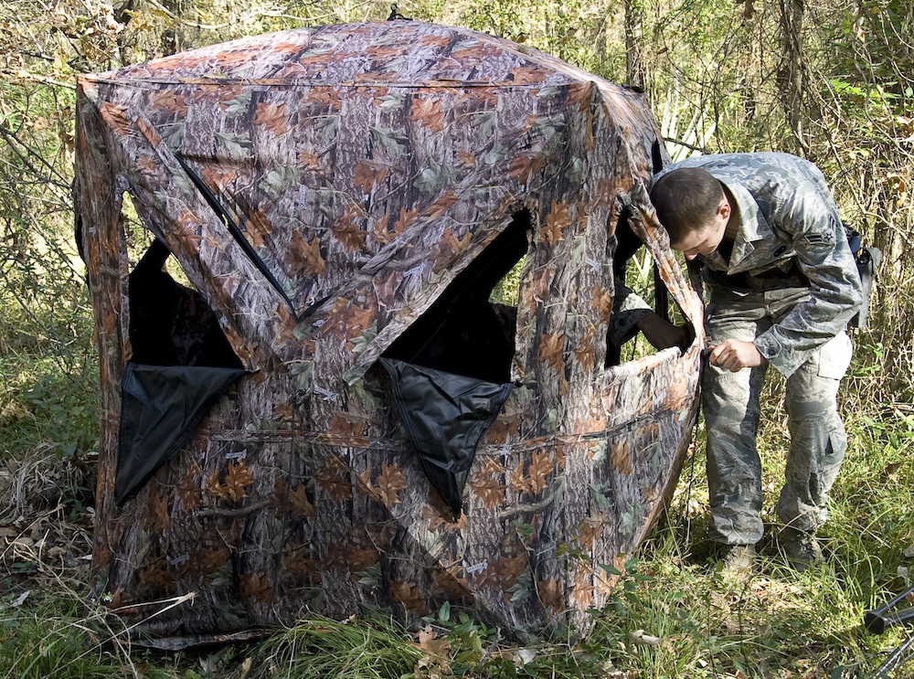 ground blind setup