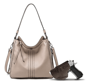 image of Montana West Large Concealed Carry Leather Hobo Purse