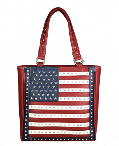 image of Patriotic Studded Tote Satchel Handbags