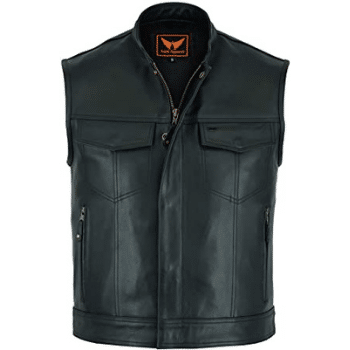 image of A&H Apparel Mens Genuine Cowhide Leather Vest