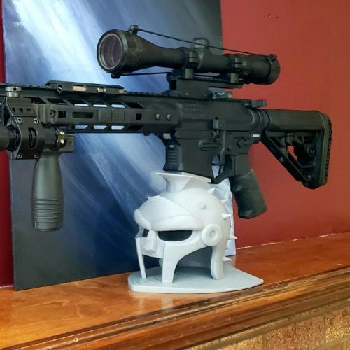 BurtonBunkerDesigns Limited Edition Gladiator Helmet AR-15 Stand