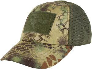 The Condor Mesh tactical cap features breathable mesh