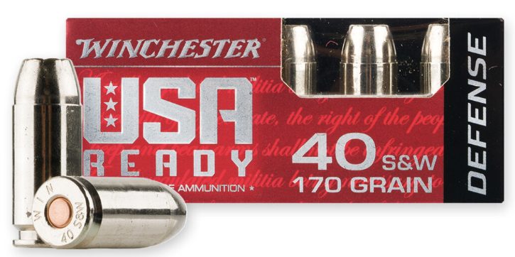 40 S&W - 170 Grain JHP - Winchester USA Ready Defense