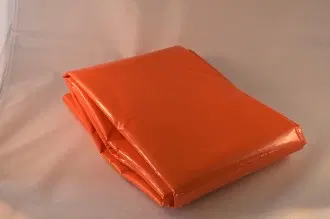 orange garbage bag