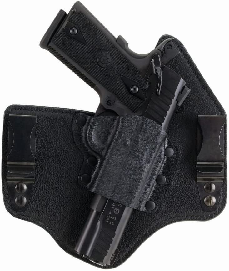 The Galco KingTuk IWB 1911 Kydex Holster has an open muzzle end