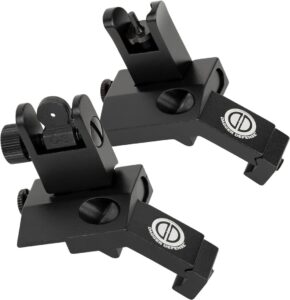 Dagger Defense flip up BUIS 45 Degree Picatinny Rail Mounted Backup Iron Sights