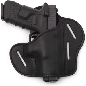 image of The Ultimate 3 Slot OWB Leather Gun Belt Ruger American Holster