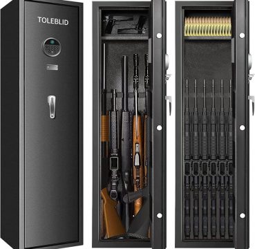 TOLEBLID 7-8 Gun Fireproof Biometric Gun Safe Under $500